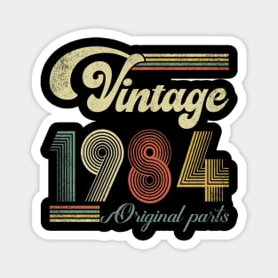 Retro Vintage 1984 40th Birthday Gift Men Women 40 Years Old Magnet