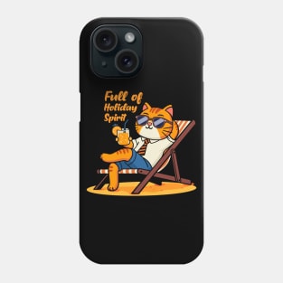 cat orange i'm Full of Holiday Spirit Phone Case