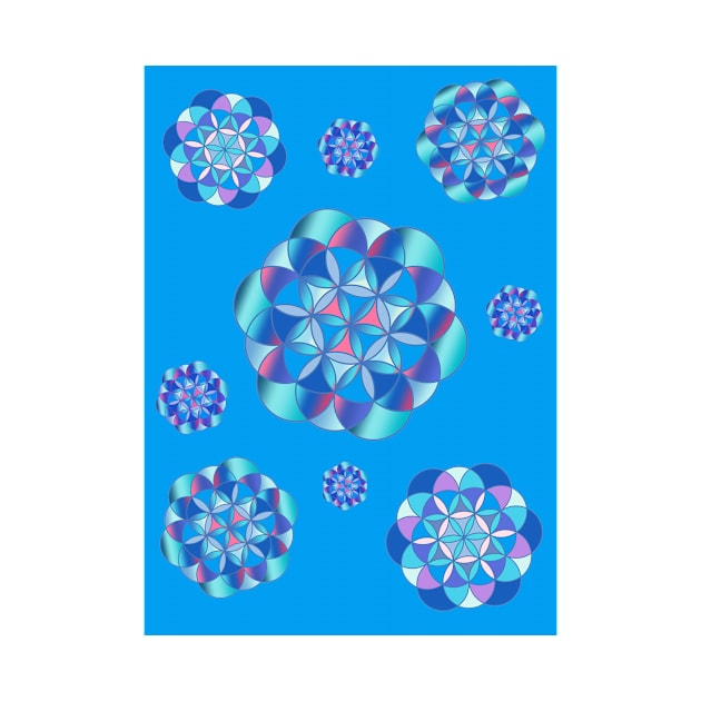 Flower of life, royal blue by Sara's digital corner