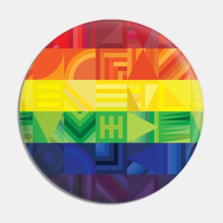 Rainbow Geometric Pin