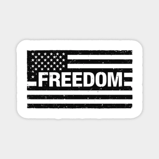 Freedom American Flag Vintage Distressed USA Patriotic Magnet