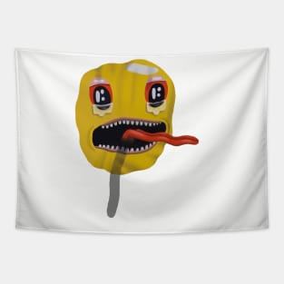 Sad Trippy Smiley Chest Logo Tapestry