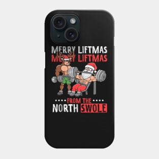 Merry Liftmas From North Swole Muscle Santa Weightlifting Phone Case