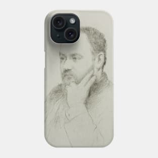 Portrait of Emile Zola by Marcellin Gilbert Desboutin Phone Case