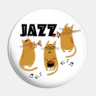 Cats Playing Jazz Music Pin