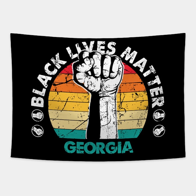 Georgia black lives matter political protest Tapestry by Jannysingle