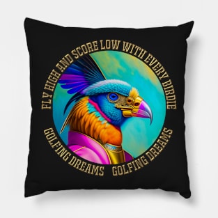 Golfing Dreams Birdie Design Pillow