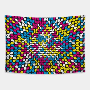 Warped Metaballs Pattern (CMYK Colour) Tapestry