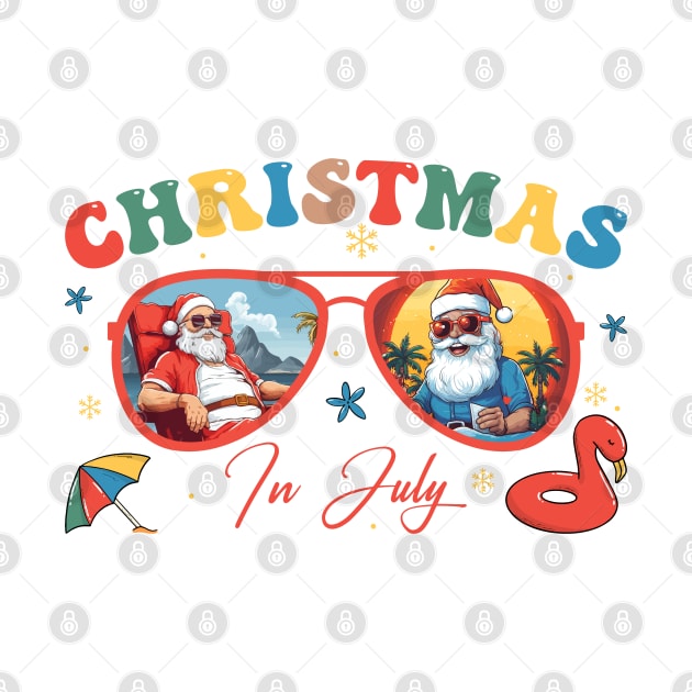 Christmas In July Summer Santa Claus Gift For men Women by tearbytea