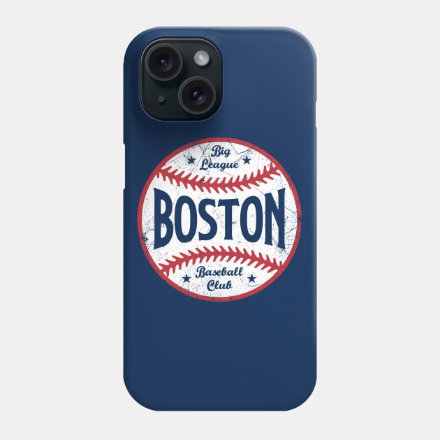 Boston Retro Big League Baseball - Navy Phone Case by KFig21