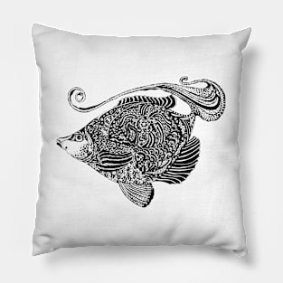 fish ornamental with white background Pillow