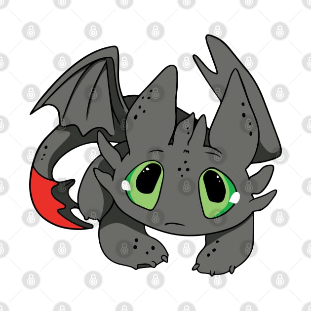 Sad toothless dragon, Howtotrainyourdragon fanart, Night fury by PrimeStore