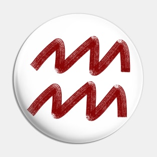 Red Aquarius Pin