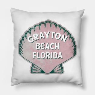 Grayton Beach Florida Vintage Shell Pillow