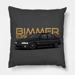 E39 Bimmer series black cars Pillow