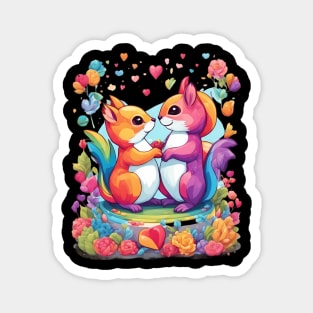 Kawaii Squirrel in Love Magnet