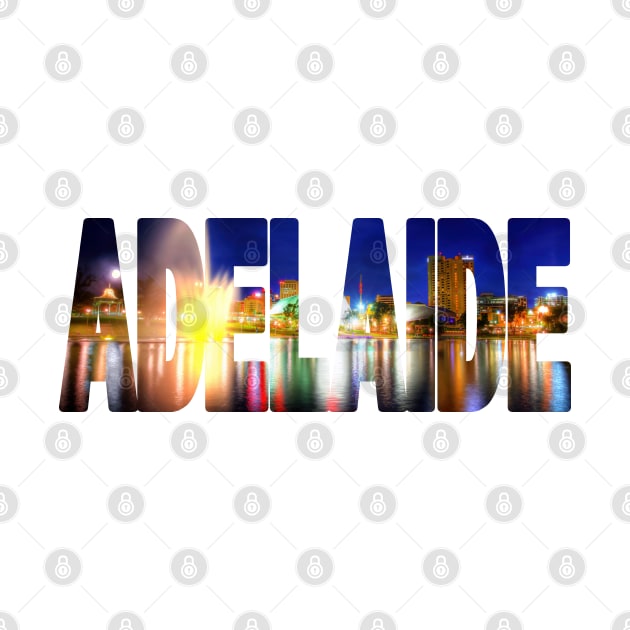 ADELAIDE Night Cityscape South Australia by TouristMerch