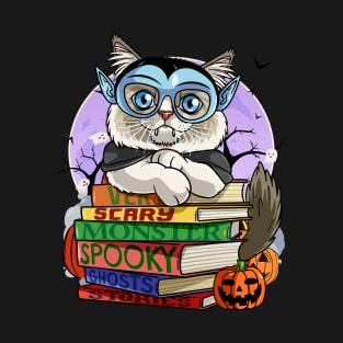 Ragdoll Cat Vampire Witch Pumpkin Halloween T-Shirt