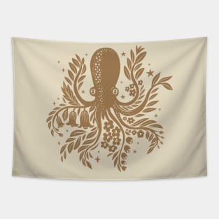 Flora Boho Octopus Tapestry