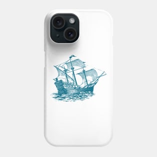 Wooden Sailing ship sketch Phone Case