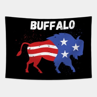 Buffalo vintage design Tapestry