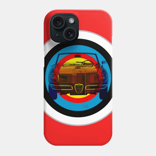 Alfa Romeo Duetto spider on target Phone Case by AaaahEeeekStudio