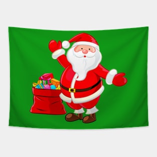 Santa with Gifts Tapestry