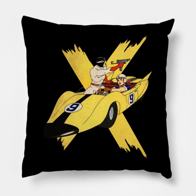 BEST RACER X 9 vINTAGE Pillow by gundalaheros