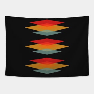 Retro Vintage Geometric Triangle Print Tapestry