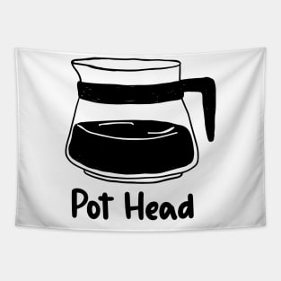 Pot Head Coffee Funny Tapestry