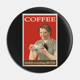 Coffee - Retro Advertising Pin