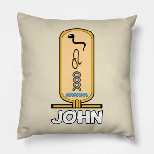 JOHN-American names in hieroglyphic letters-JOHN, name in a Pharaonic Khartouch-Hieroglyphic pharaonic names Pillow