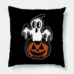 Vintage ghost cartoon Pillow