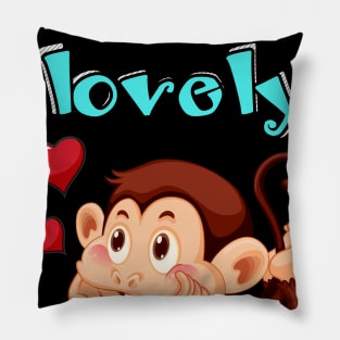 monkey lovely funny Pillow