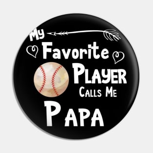 Favorite Player Papa Love Softball Player Pin