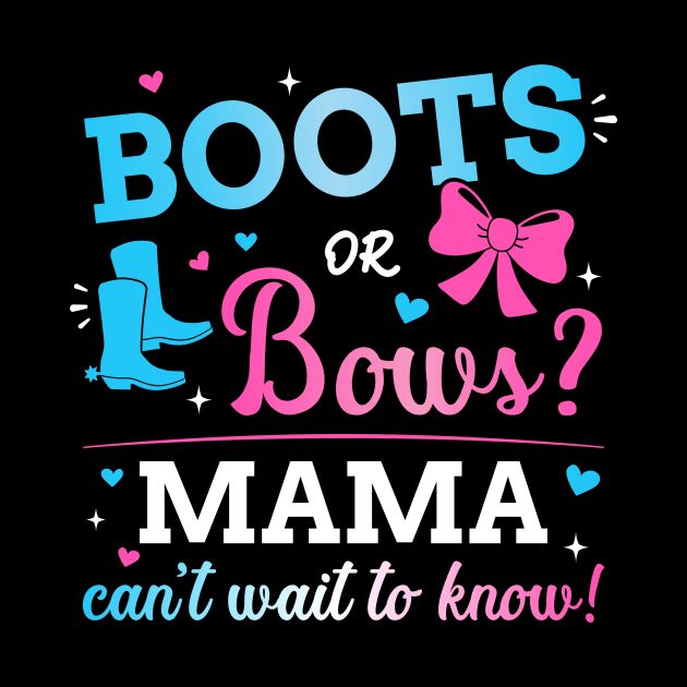 Gender reveal boots or bows mama matching baby party by Designzz