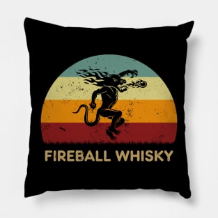 Retro Sunset - Fireball Whiskey Pillow