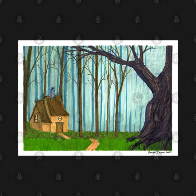 Cottage in the Woods by ReneeDixonArt