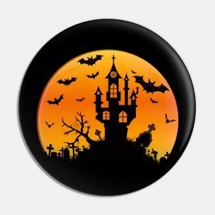 Spooky Moon Halloween Witch Monster Ghost Pumpkin Pin