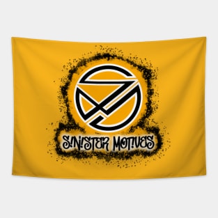 Sinister Motives logo orange Tapestry