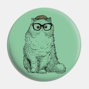 hipster Cat cat Pin