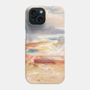 Thomas Moran Painting Minerva Terrace, Yellowstone, 1872 Phone Case