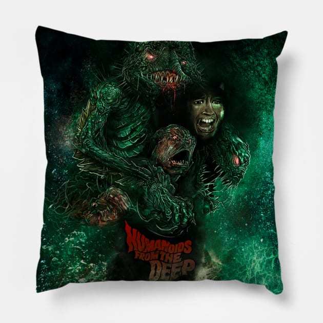 Humanoids from the Deep Pillow by D-Wrex T-Shirts 