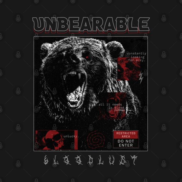 Unbearable Bloodlust Vintage Metal by JPNDEMON