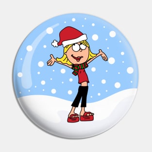 Lizzie Snowball Pin