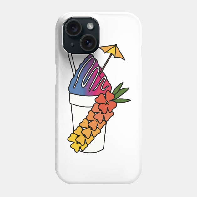 Snow Cone with Umbrella Phone Case by murialbezanson