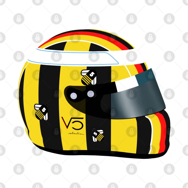 Sebastian Vettel - Save The Bees Helmet by emstanden25