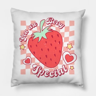 Valentine's You Are Berry Special Strawberry Hearts Pillow