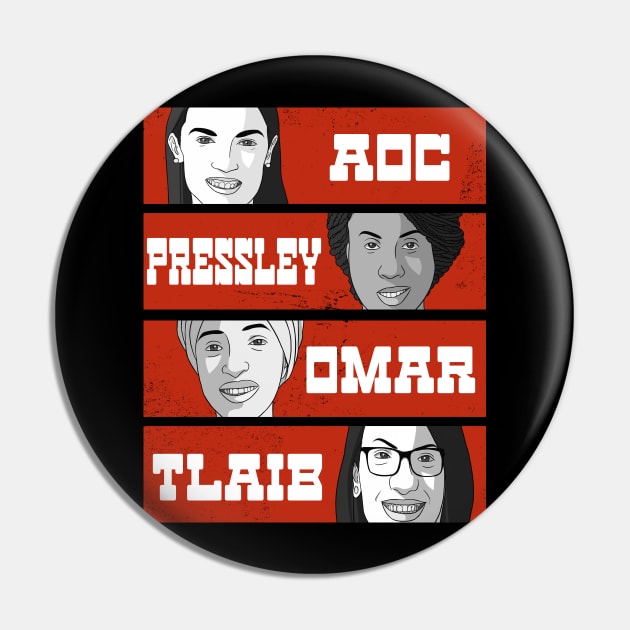 AOC The Squad Pin by Noseking