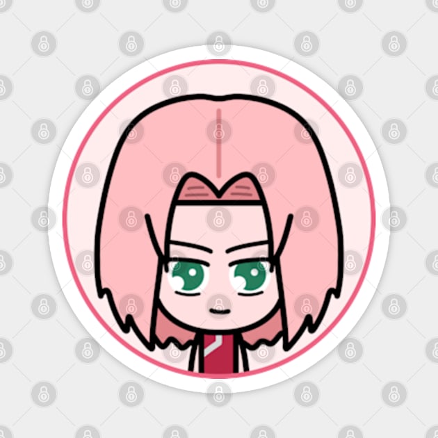 Sakura Haruno Naruto Chibi Anime Art T-Shirt Magnet by louisewearingtee